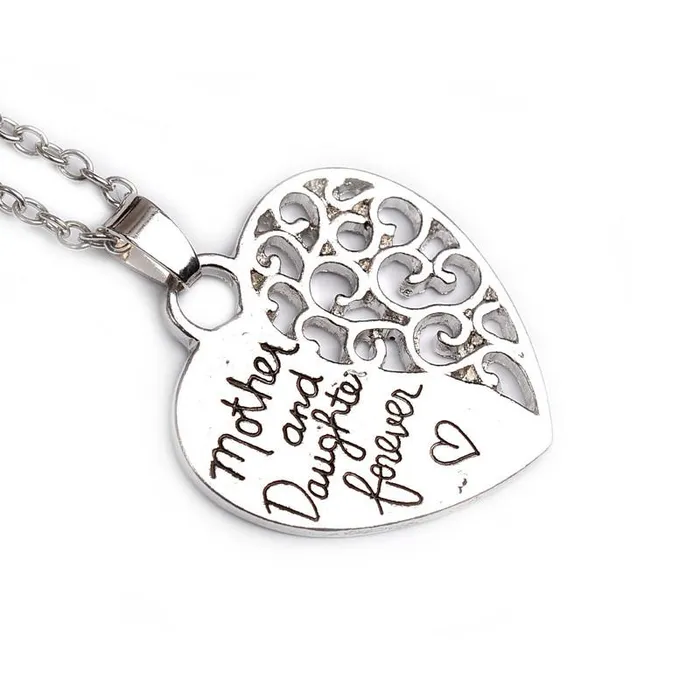 sparklingselections Mother and Daughter Forever Heart Pendant Necklace for Women Necklaces sparklingselections Mother and Daughter Forever Heart Pendant Necklace for Women Necklaces