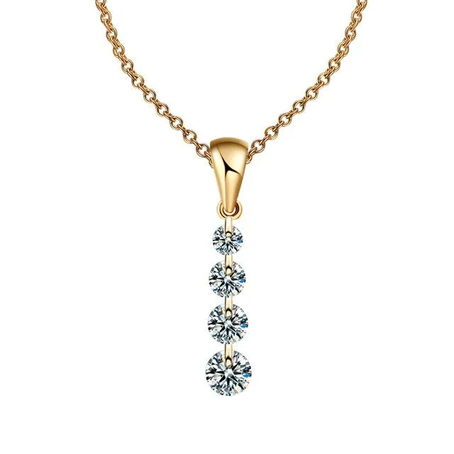 sparklingselections Necklaces Crystal Long Water Drop Pendant Necklace