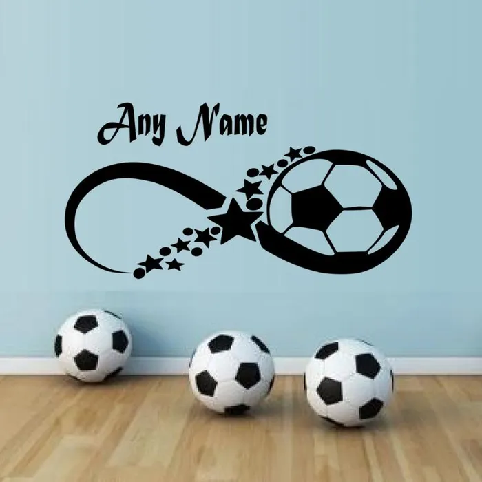 sparklingselections Necklaces New Bedroom Football Any Name Wall Stickers