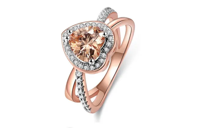 sparklingselections Rings Cubic Zirconia Heart Ring
