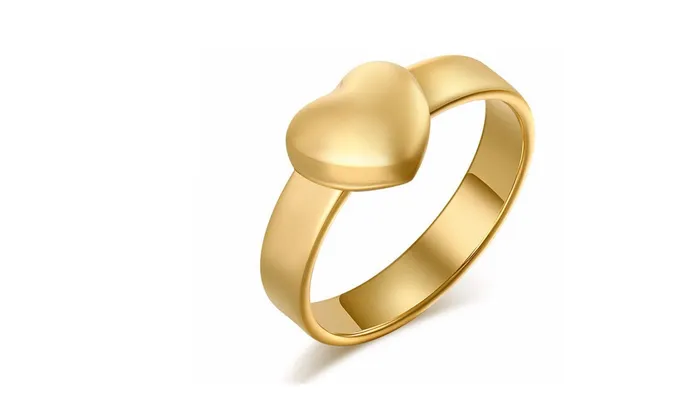 sparklingselections Rings Lovely Heart Shinning Stainless Steel Ring For Women 7 sparklingselections Rings Lovely Heart Shinning Stainless Steel Ring For Women 7