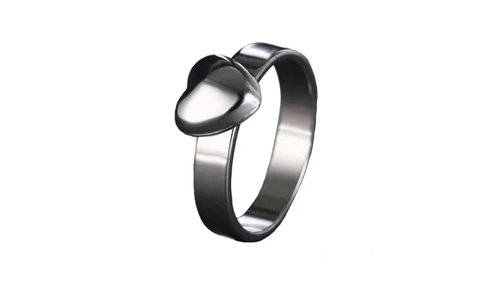 sparklingselections Rings Lovely Heart Shinning Stainless Steel Ring For Women 7 sparklingselections Rings Lovely Heart Shinning Stainless Steel Ring For Women 7