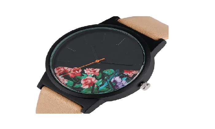 sparklingselections Unique Unisex Tropical Jungle Design Quartz Wrist watch Watches sparklingselections Unique Unisex Tropical Jungle Design Quartz Wrist watch Watches