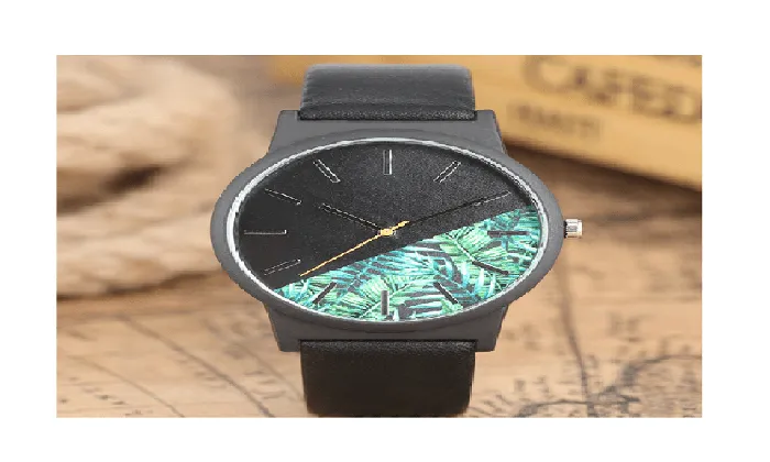 sparklingselections Unique Unisex Tropical Jungle Design Quartz Wrist watch Watches sparklingselections Unique Unisex Tropical Jungle Design Quartz Wrist watch Watches