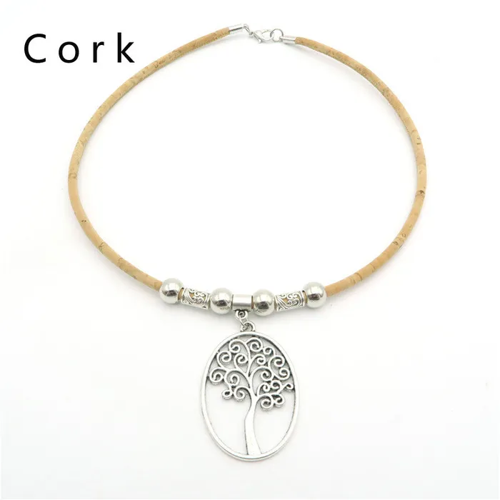 sparklingselections Vintage Natural Cork Made Life of tree Necklace Necklaces sparklingselections Vintage Natural Cork Made Life of tree Necklace Necklaces