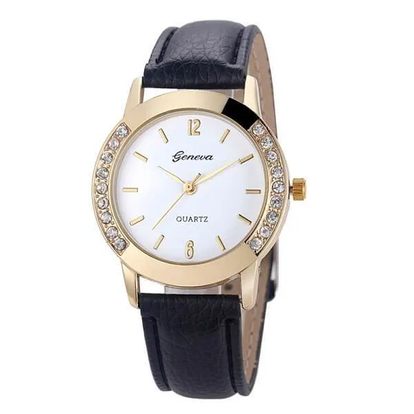 sparklingselections Watches New Stylish Leather Watch bands for Women Ladies Luxury Diamond Leather Watch sparklingselections Watches New Stylish Leather Watch bands for Women Ladies Luxury Diamond Leather Watch