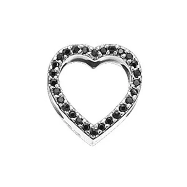STORY Rings STORY by Kranz Ziegler Sterling Silver with Black CZ Heart Button339759 STORY Rings STORY by Kranz Ziegler Sterling Silver with Black CZ Heart Button339759