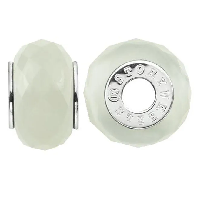 Storywheels Storywheels Faceted White Jade Sterling Silver Wheel333778 Rings