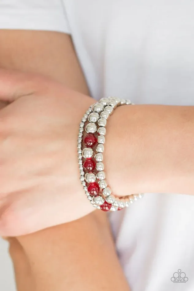 Always On The GLOW Red Bracelet Jewelry by Bretta Paparazzi Accessories Bracelets Always On The GLOW Red Bracelet Jewelry by Bretta Paparazzi Accessories Bracelets