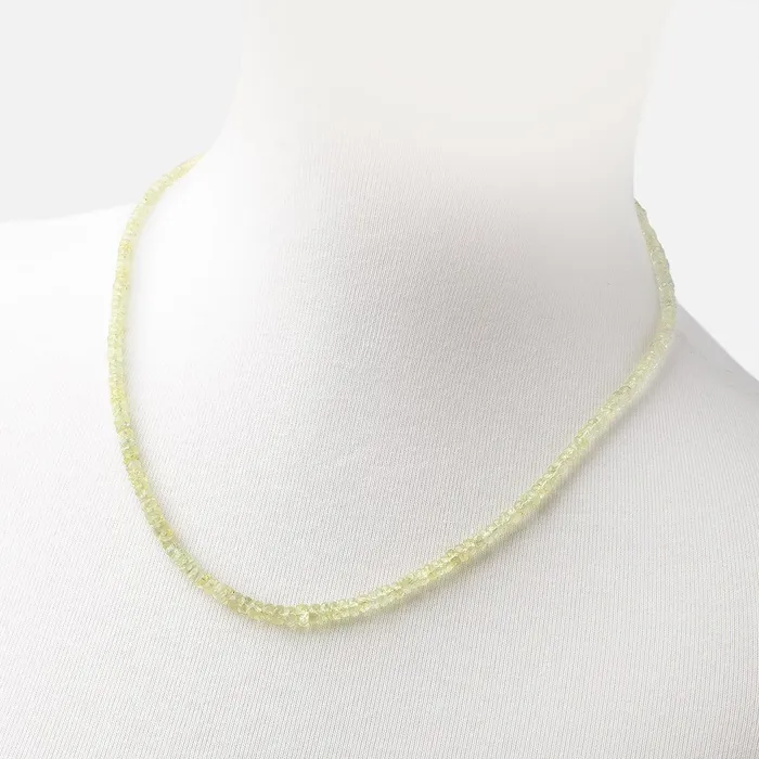 Beadsofcambaycom Chrysoberyl Faceted Rondelle Necklace with a 14kt Gold Clasp AAA Necklaces Beadsofcambaycom Chrysoberyl Faceted Rondelle Necklace with a 14kt Gold Clasp AAA Necklaces