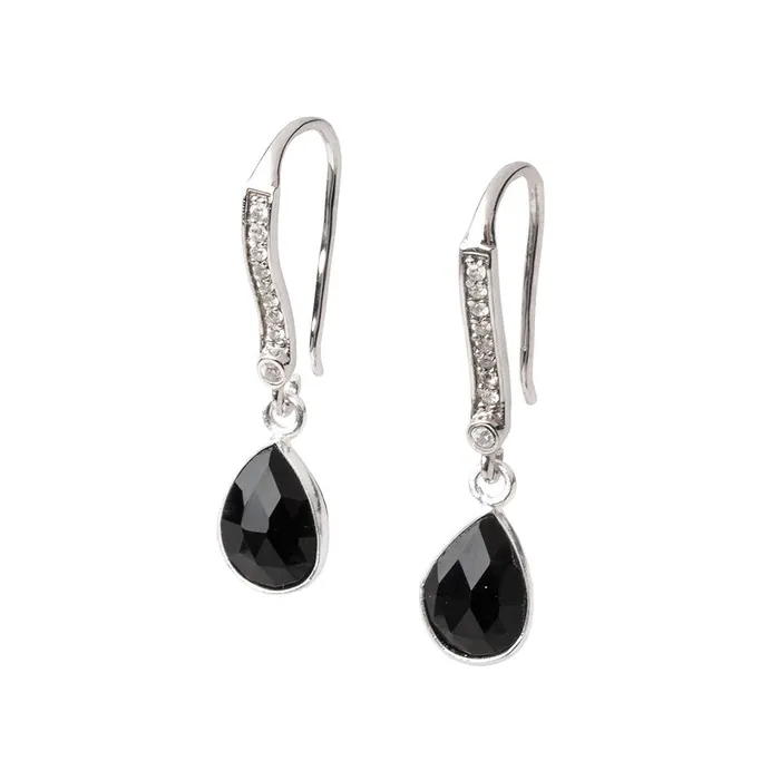 Beadsofcambaycom Earrings 21mm Cubic Zirconia Ear Wire Set of 2 pieces Beadsofcambaycom Earrings 21mm Cubic Zirconia Ear Wire Set of 2 pieces