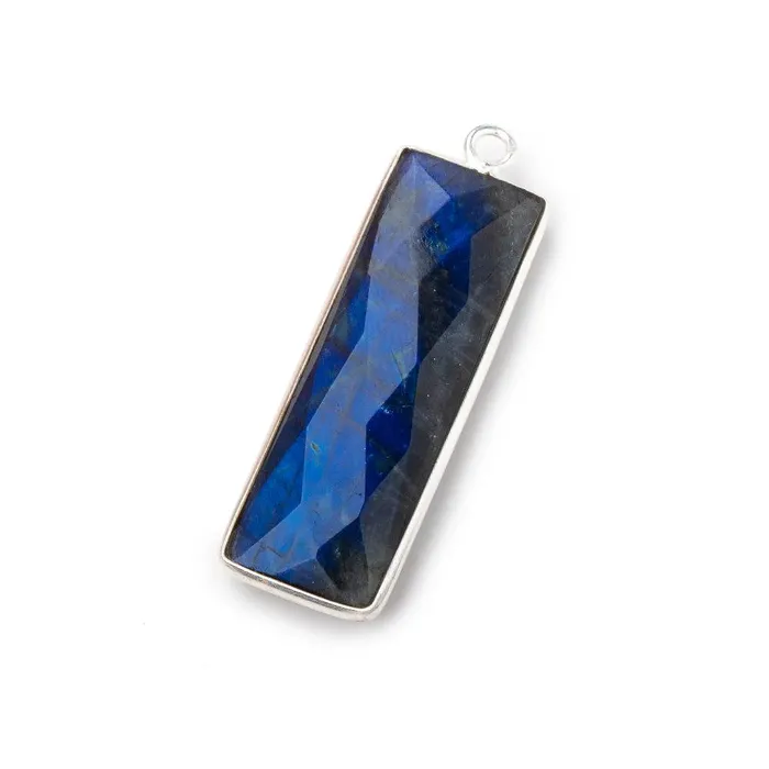 Beadsofcambaycom Rings 31x11mm Silver Bezel Labradorite Bar 1 ring pendant 1 piece Beadsofcambaycom Rings 31x11mm Silver Bezel Labradorite Bar 1 ring pendant 1 piece