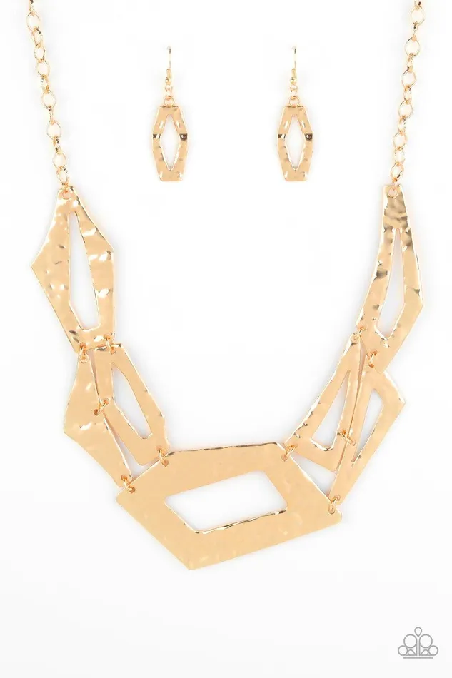 Break The Mold Gold Necklace Jewelry By Bretta Paparazzi Accessories Necklaces