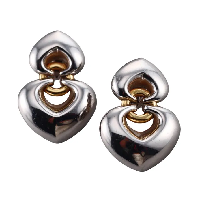 Bulgari Bvlgari Doppio Cuore Gold Earrings Bvlgari Earrings