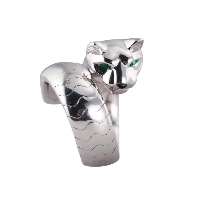 Cartier Cartier Panthere Emerald Onyx White Gold Ring Rings