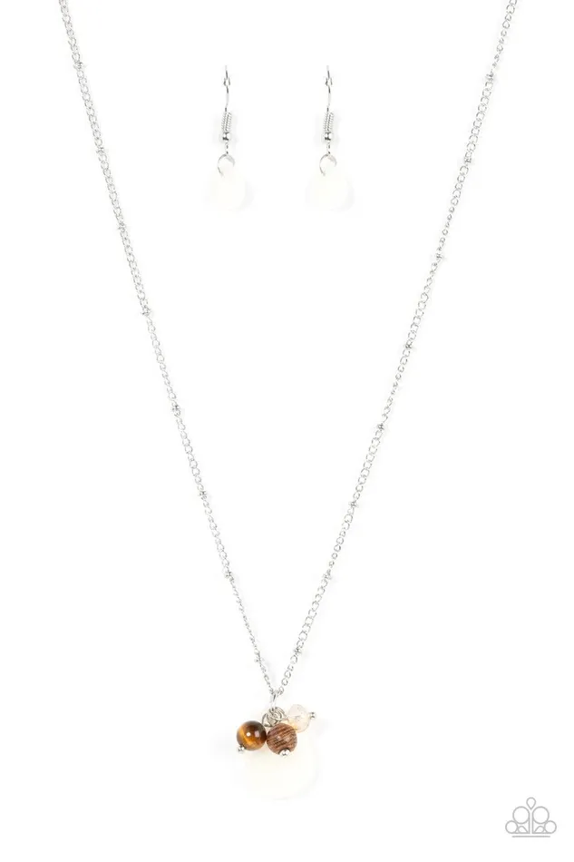 Cherokee Canyon White Necklace Jewelry by Bretta Paparazzi Accessories Necklaces
