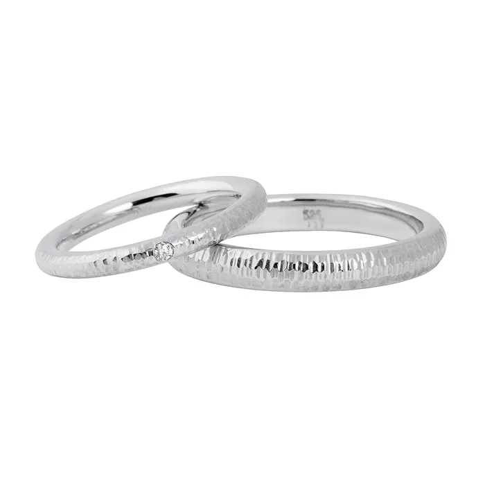 Classy 14 kt white gold wedding ring Joanna Jablko Jewelry Rings