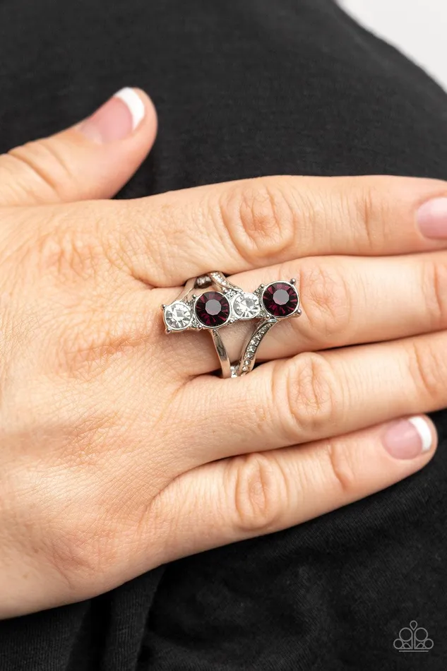 Duplicating Dazzle Purple Ring Jewelry by Bretta Paparazzi Accessories Rings