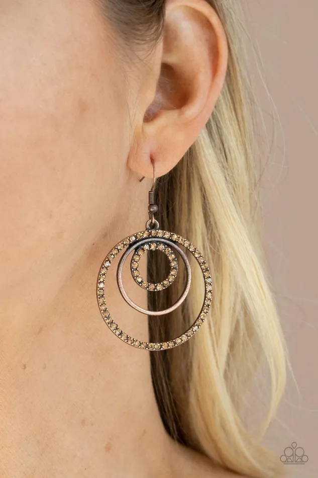 Earrings Paparazzi Accessories Bodaciously Bubbly Copper Earrings Jewelry By Bretta