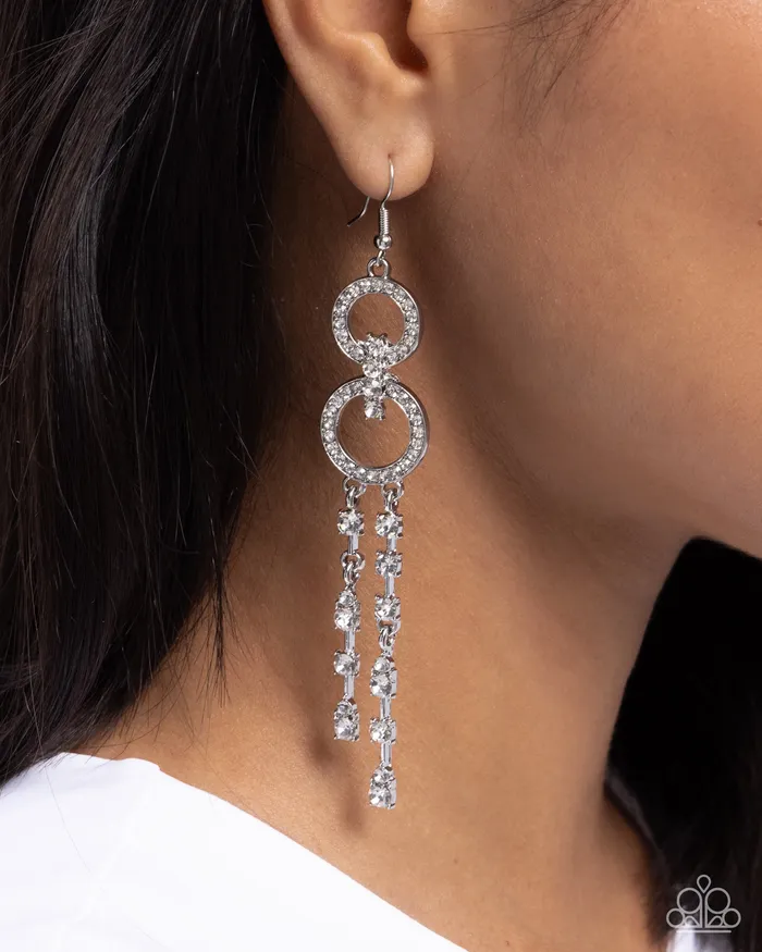Earrings Paparazzi Accessories Chic Crowd White Earrings Jewelry by Bretta