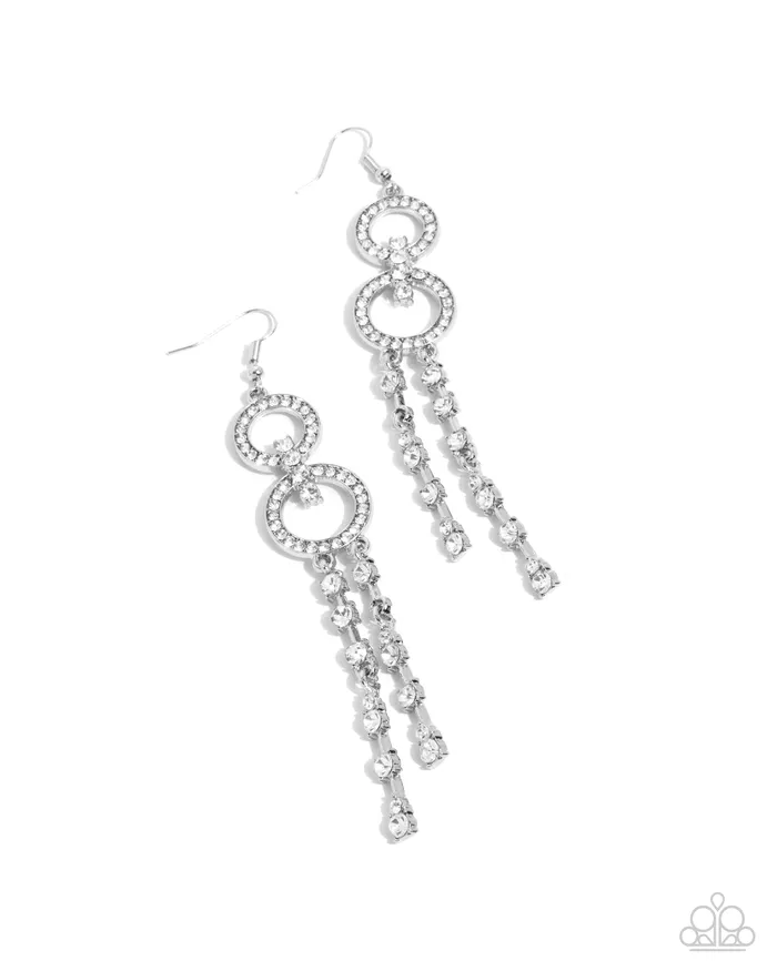 Earrings Paparazzi Accessories Chic Crowd White Earrings Jewelry by Bretta