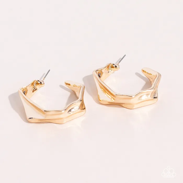 Earrings Paparazzi Accessories Cutting Edge Couture Gold Hoop Earrings Jewelry by Bretta
