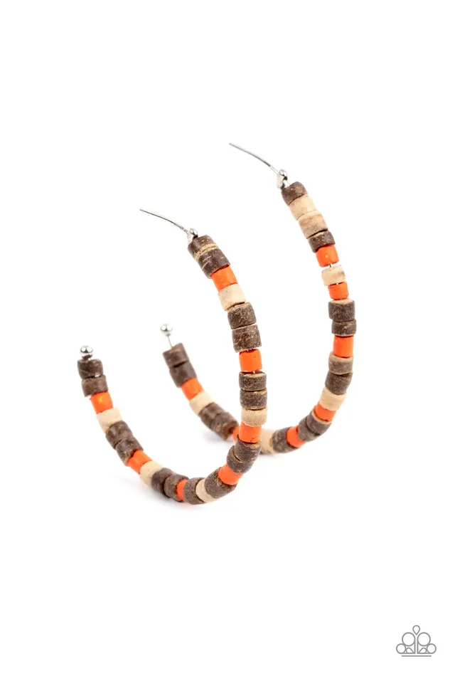 Earrings Paparazzi Accessories Effortlessly Earthy Orange Earrings Jewelry by Bretta