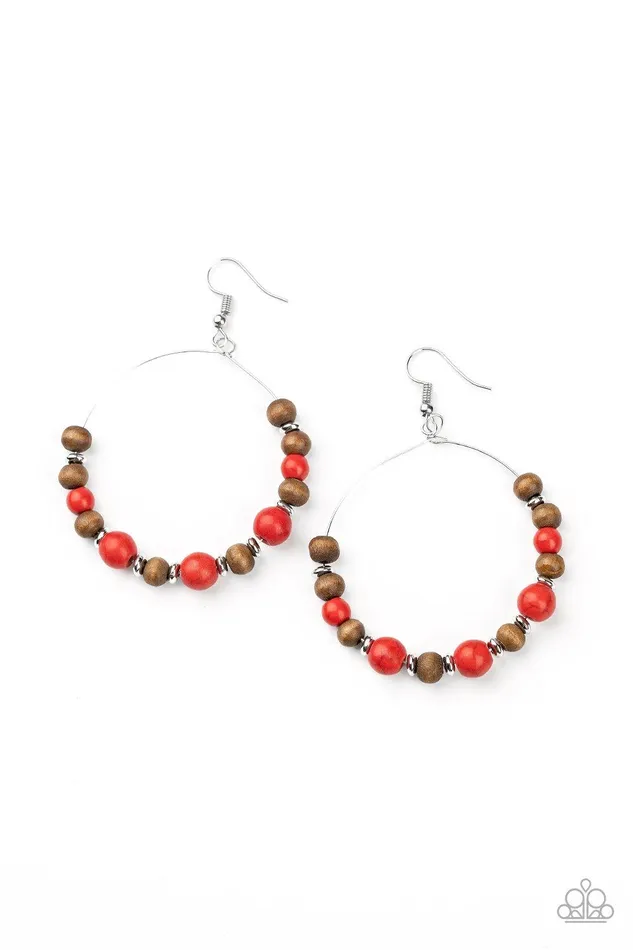 Earrings Paparazzi Accessories Forestry Fashion Red Earrings Jewelry by Bretta