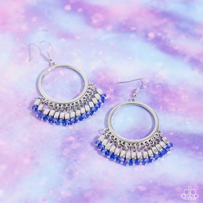 Earrings Paparazzi Accessories Fringe Fanfare Blue Earrings Jewelry by Bretta