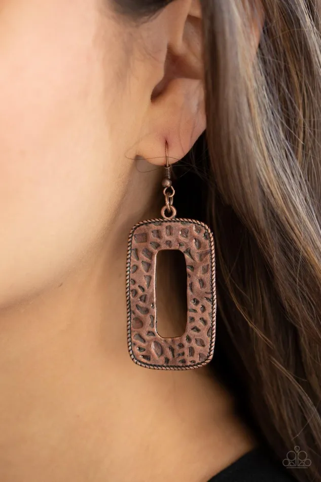 Earrings Paparazzi Accessories Primal Elements Copper Earrings Jewelry by Bretta Earrings Paparazzi Accessories Primal Elements Copper Earrings Jewelry by Bretta