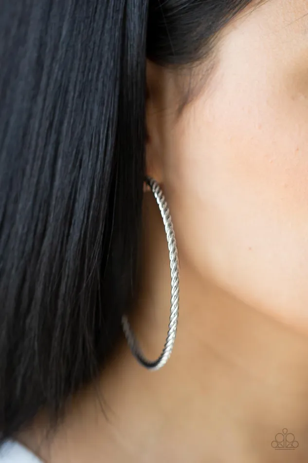 Earrings Paparazzi Accessories Resist The Twist Silver Earrings Jewelry by Bretta