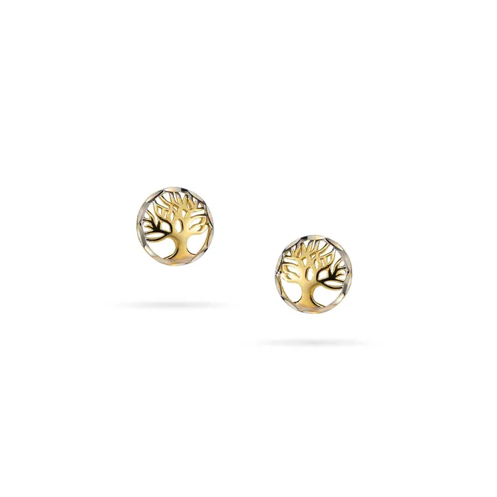 Earrings Senso Gold Womens gold tree of life screw earrings Sense Gold