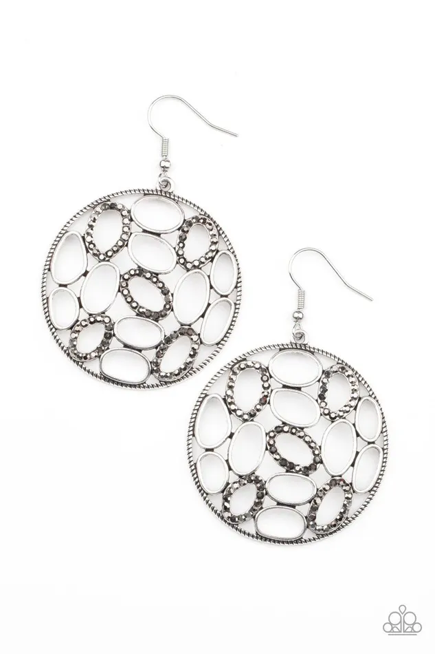 Earrings Watch OVAL Me Silver Earrings Jewelry by Bretta Paparazzi Accessories