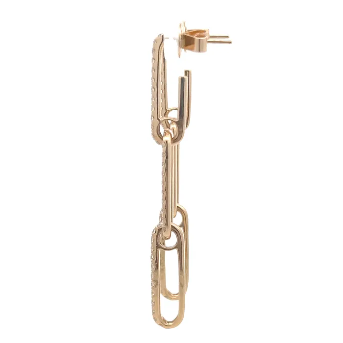 Earrings YaninaCo Jewelry Diamond Paperclip Dangle Earrings