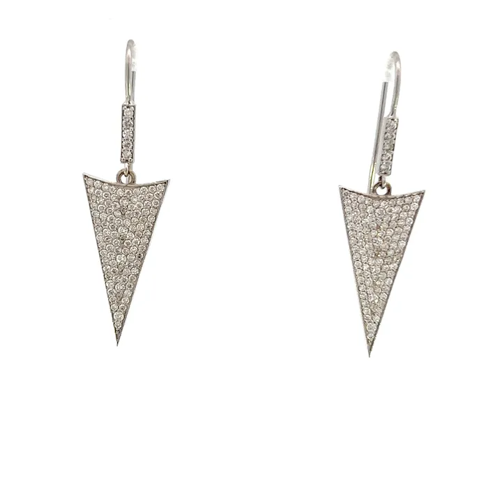 Earrings YaninaCo Jewelry Pave Diamond Arrow Earrings