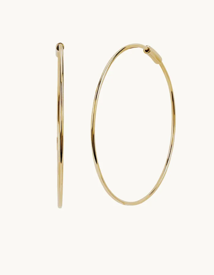 EF Collection Earrings ef collection the perfect gold hoop earring