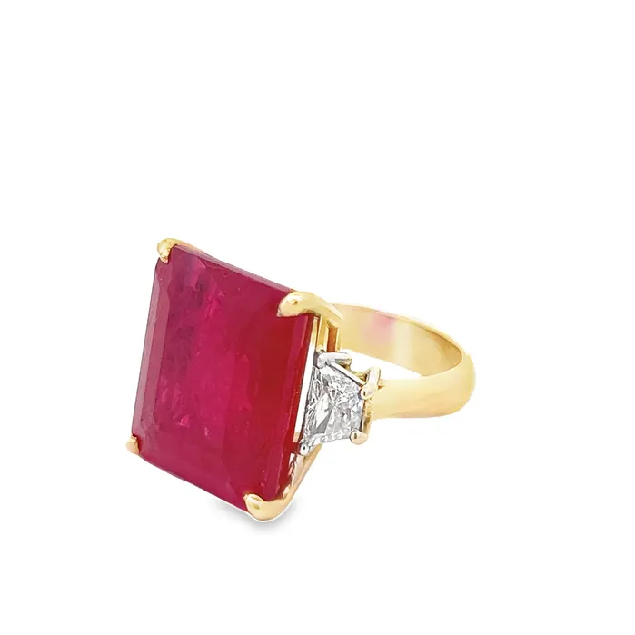 Emerald Cut Ruby Ring YaninaCo Jewelry Rings