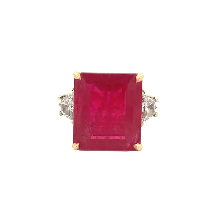Emerald Cut Ruby Ring YaninaCo Jewelry Rings