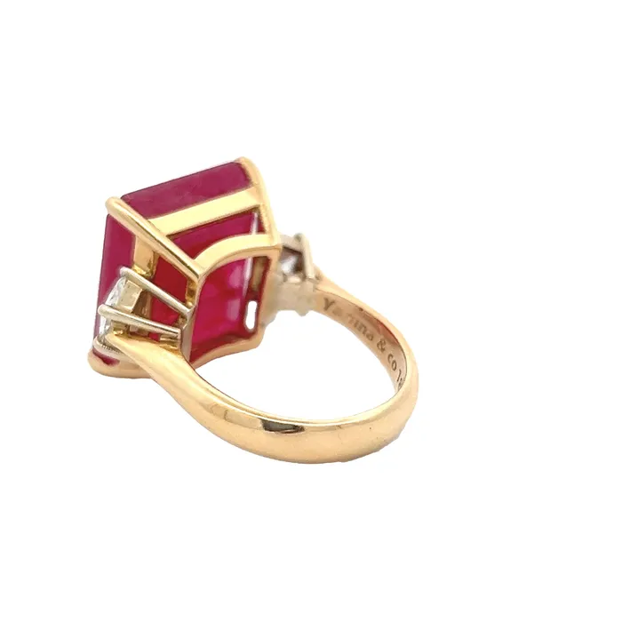 Emerald Cut Ruby Ring YaninaCo Jewelry Rings