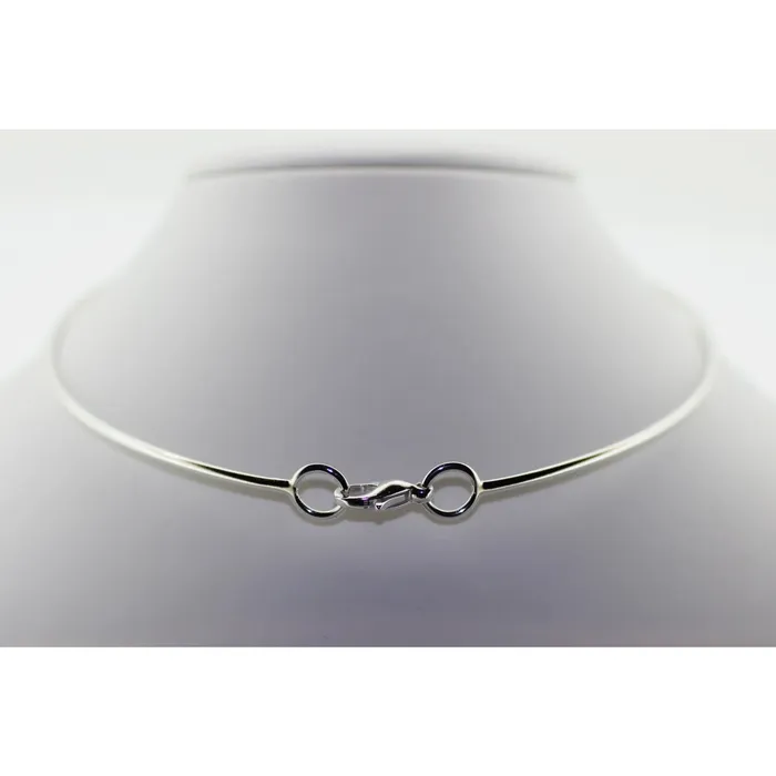 Erosmoon Necklaces DISCREET DAY COLLAR STERLING SILVER CHOKER NECKLACEUNISEX