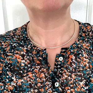 Erosmoon Necklaces DISCREET DAY COLLAR STERLING SILVER CHOKER NECKLACEUNISEX