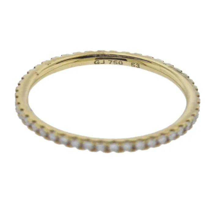 Georg Jensen 18k Yellow Gold Aurora Diamond Ring 1553 Georg Jensen Rings