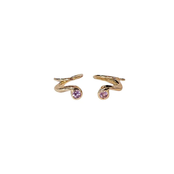 Joanna Jablko Jewelry Earrings Simone Noa Spirulina 14 kt gold earrings