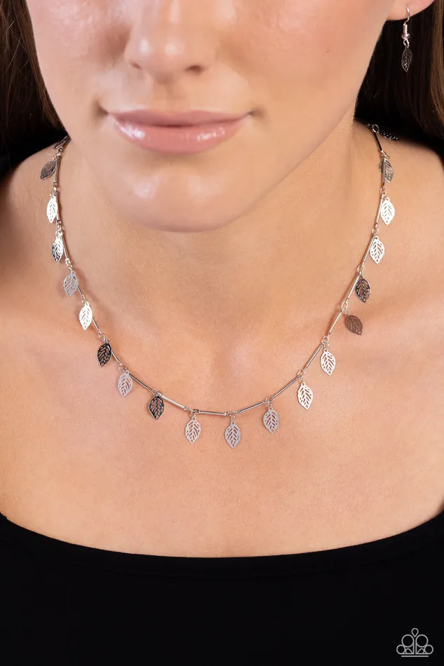LEAF a Light On Silver Necklace Jewelry by Bretta Paparazzi Accessories Necklaces LEAF a Light On Silver Necklace Jewelry by Bretta Paparazzi Accessories Necklaces