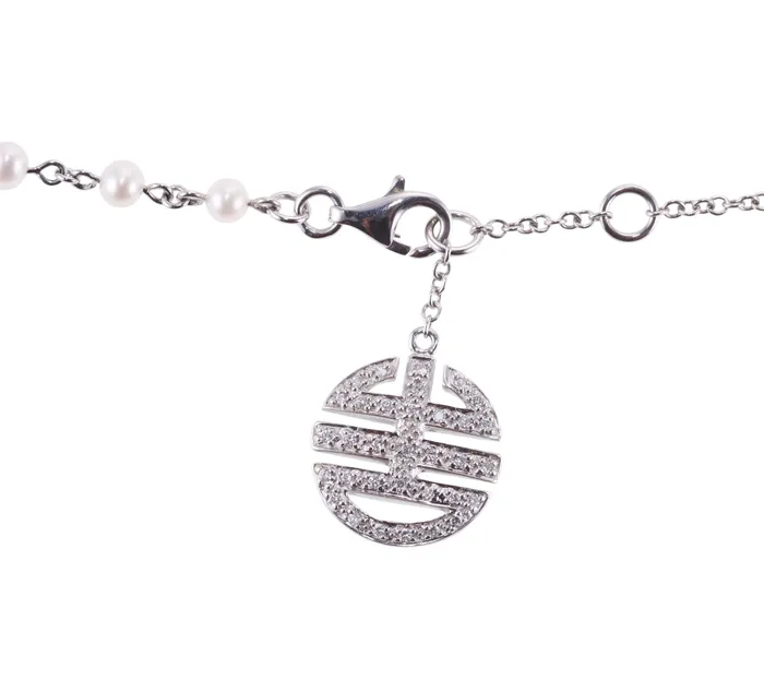 Mimi Milano Mimi Milano Nagai Pearl Diamond Gold Long Necklace Necklaces