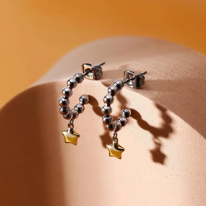 Morellato Womens earrings with star pendant and gold plating Morellato Talismans Earrings