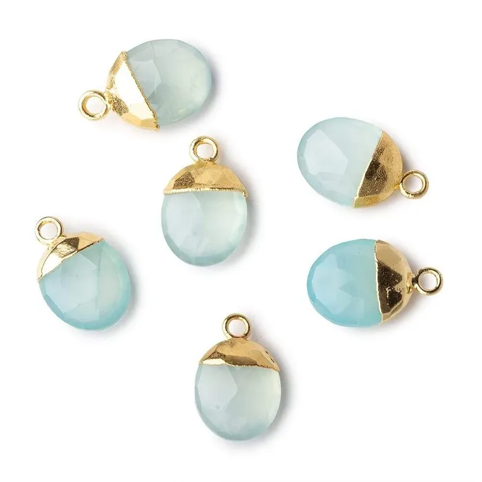 Necklaces Beadsofcambaycom 10x8mm Gold Leafed Seafoam Green Chalcedony Oval Pendant 1 piece Necklaces Beadsofcambaycom 10x8mm Gold Leafed Seafoam Green Chalcedony Oval Pendant 1 piece