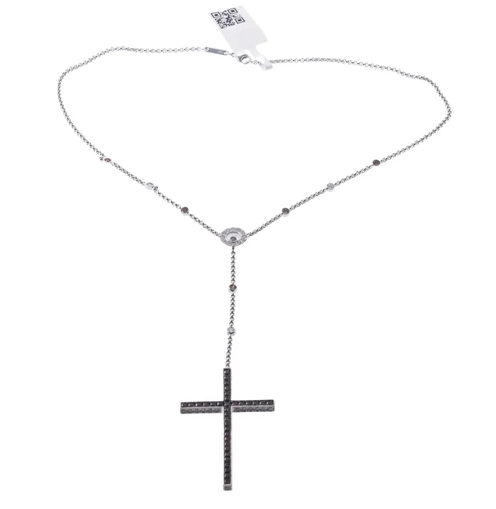 Necklaces Chopard Chopard Happy Diamonds Gold Fancy Diamond Cross Pendant Necklace