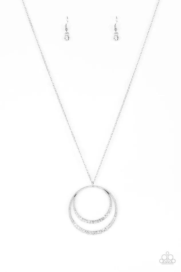 Necklaces Paparazzi Accessories Front and EPICENTER White Necklace Jewelry by Bretta