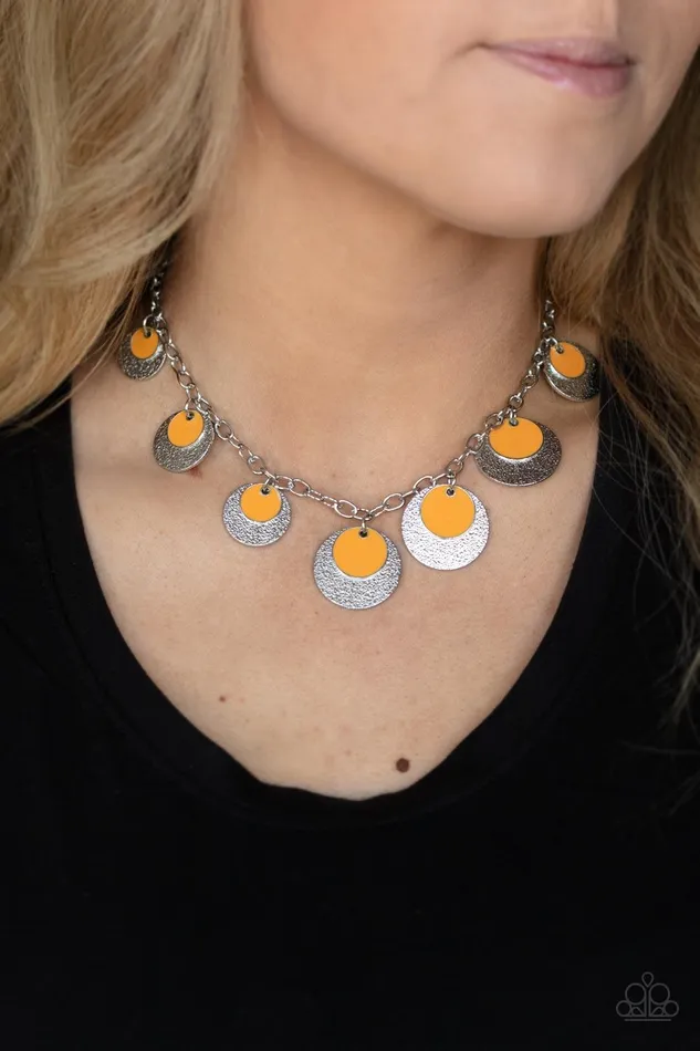 Necklaces Paparazzi Accessories The Cosmos Are Calling Orange Necklace Jewelry by Bretta